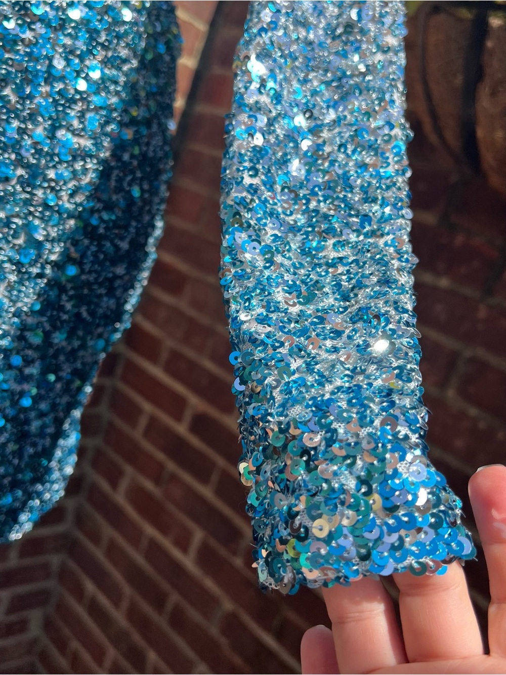Hello Molly Shine Bright Sequin Mini Dress Sz 4 Silver Blue Bodycon HOCO Holiday - Picture 5 of 14